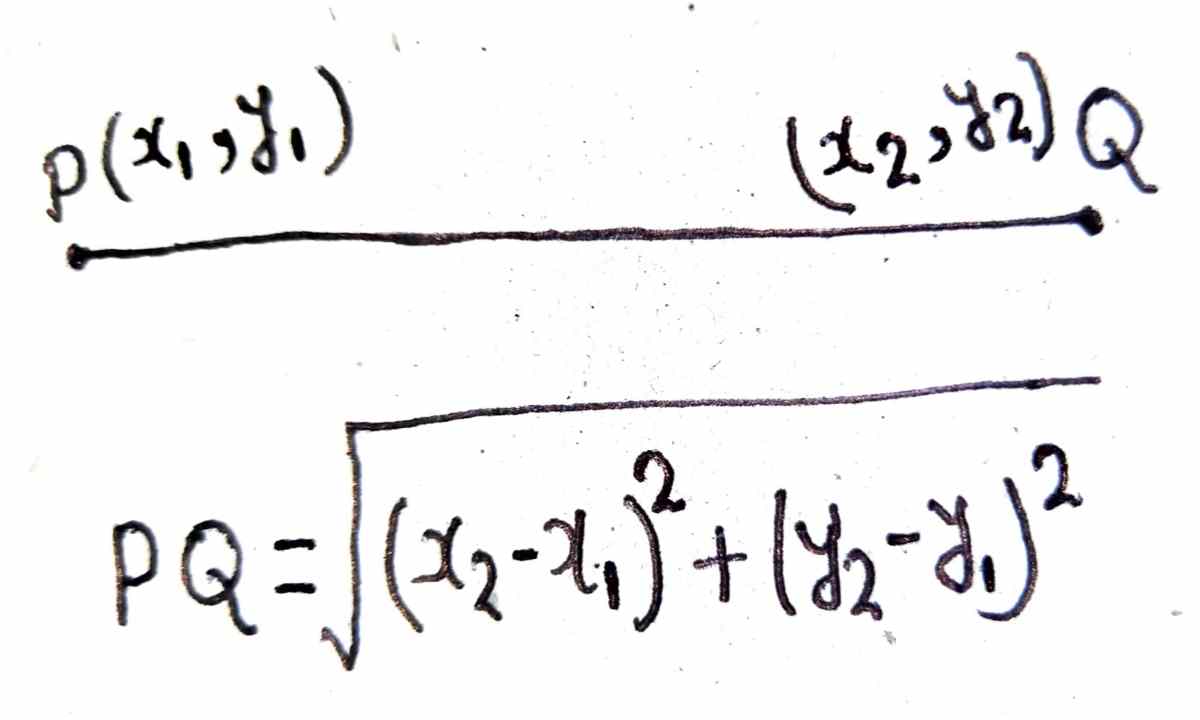  दूरी सूत्र (Distance Formula)